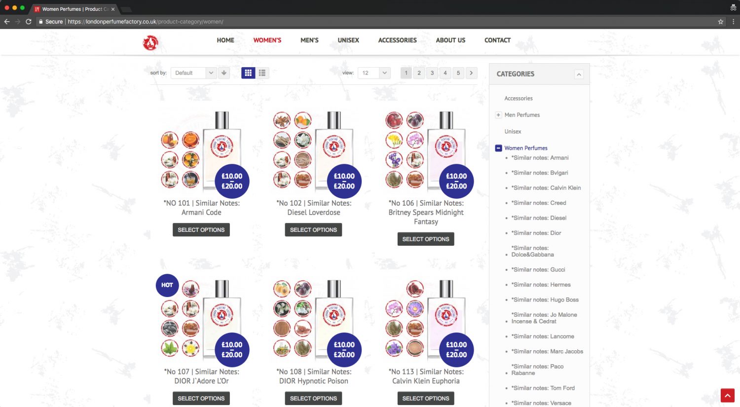 London Perfume Factory OgSign  & Online Solutions